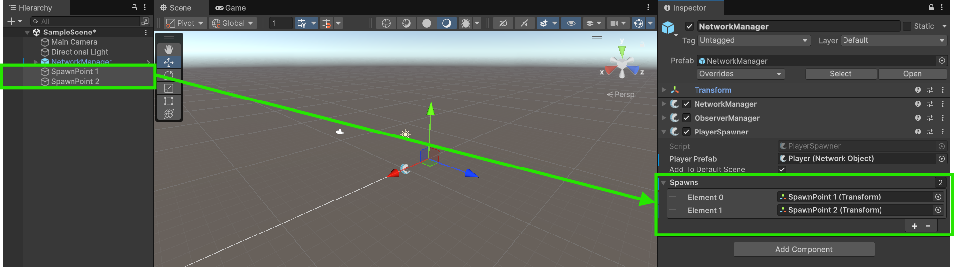 Create and Assign Spawn Points