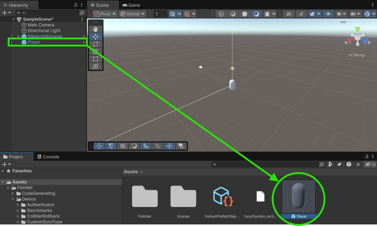 Turn the Player Object into a Prefab